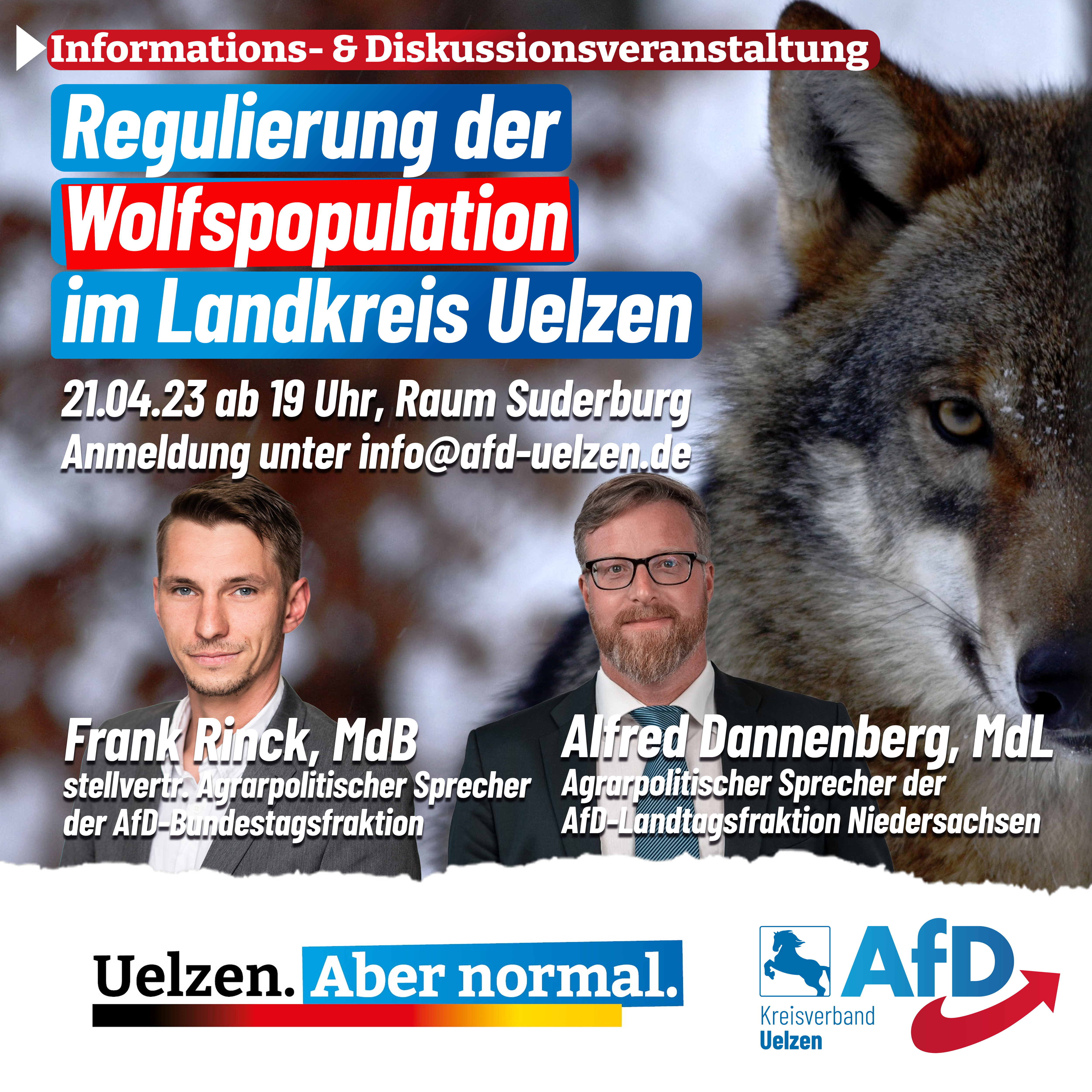 Informations- und Diskussionsveranstaltung zur Wolfspopulation im Landkreis Uelzen